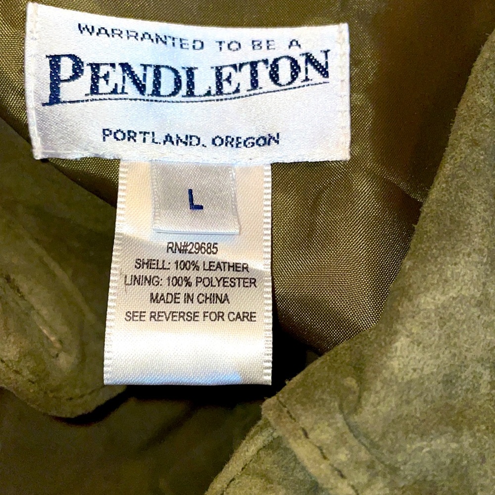 Pendleton Women's Leather Jacket Size Large! - image 1